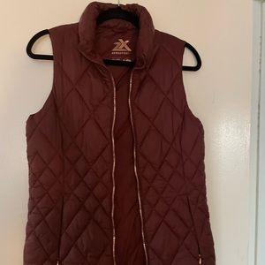 Zero exposure a size small burgundy vest